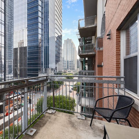 Enjoy a coffee on your balcony each morning