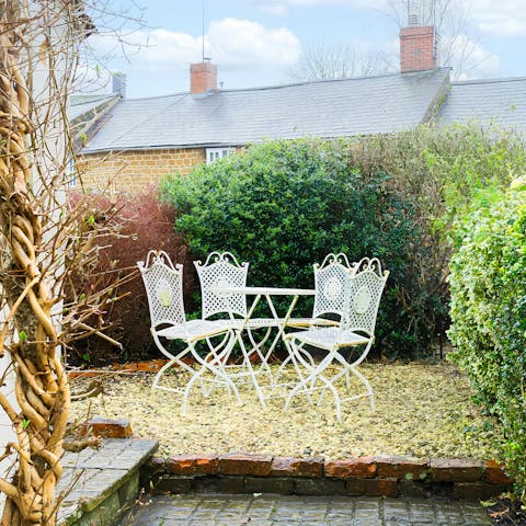 Take your afternoon tea out into the courtyard garden
