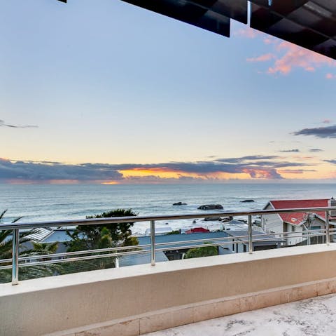 Admire incredible sea views from the private balcony