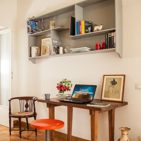 Get some work done in the charming office space