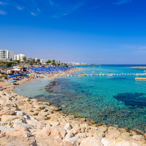 Wander down to Fig Tree Bay and dip your toes in the Mediterranean