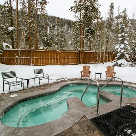 Soak in the hot tub after a day on the slopes