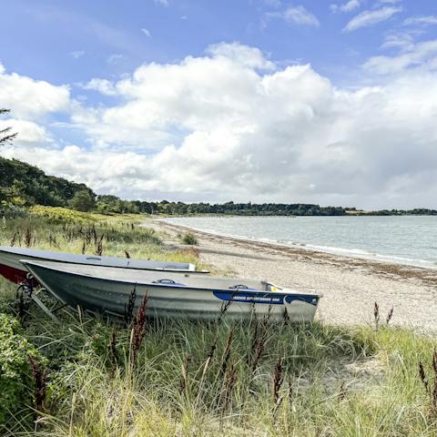 Walk 100 metres to reach the long stretch of sand at Ordrup Strand