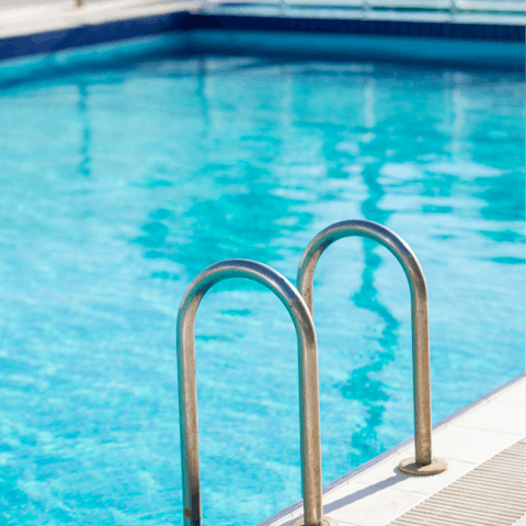 Cool off with a gentle dip in the communal pool