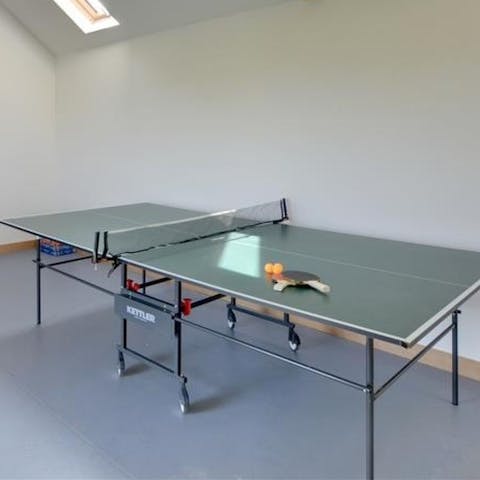 Hold ping pong and table football tournaments in the games room