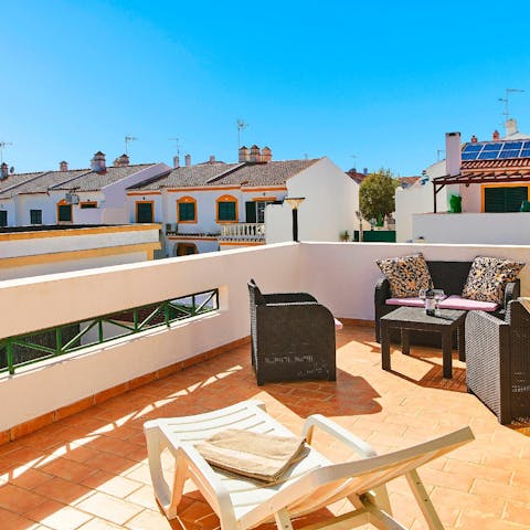 Top up your tan on the sun-soaked terrace