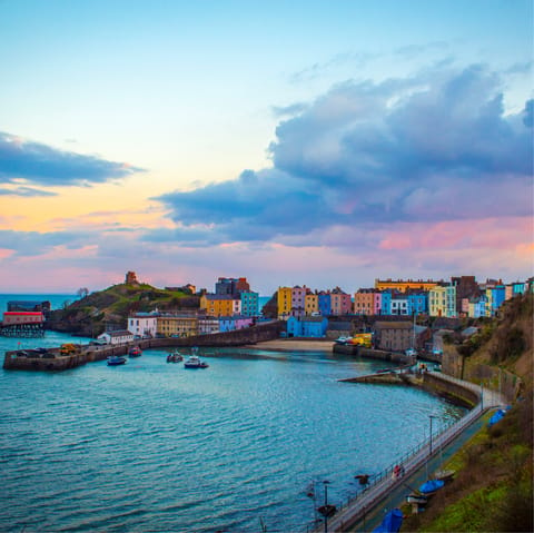 Spend an afternoon at the coast – Tenby is a twenty-five-minute drive away