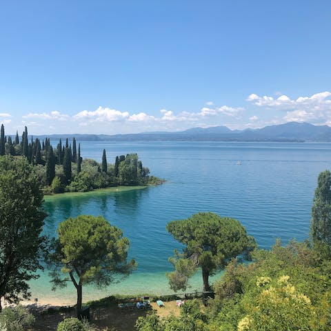 Discover the natural scenic beauty of Lake Garda just a short stroll from your doorstep