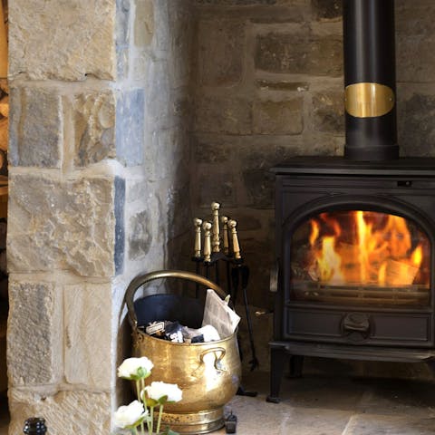 Light the fire and enjoy the warmth and comfort of the living room