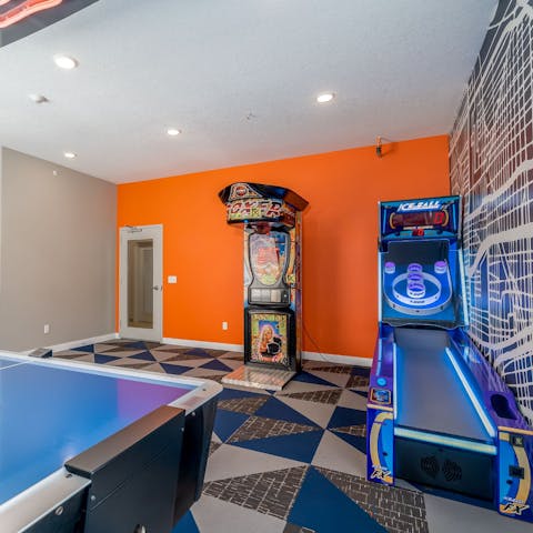 Have fun playing arcade games in the communal lounge