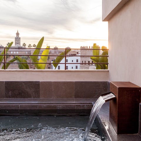 Cool off with a dip in the private pool