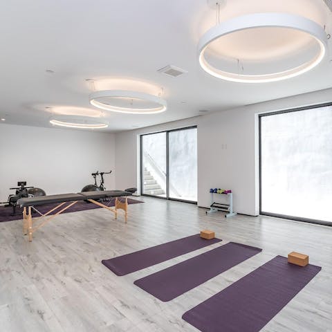 Start your day with a rejuvenating morning yoga session in the studio