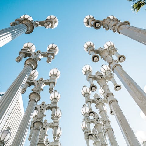 Admire the contemporary artworks at LACMA, a fifteen-minute drive away