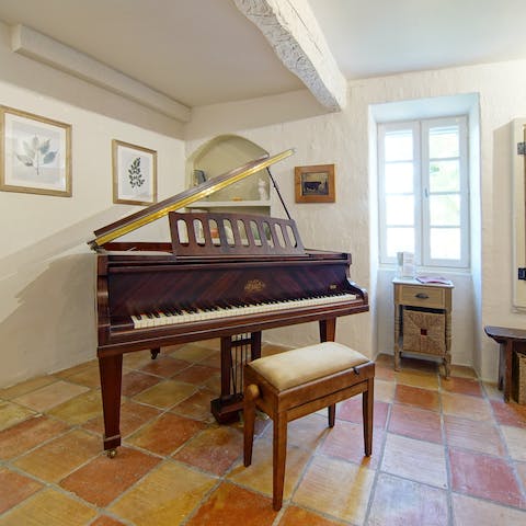 Practise your musical skills on the piano 