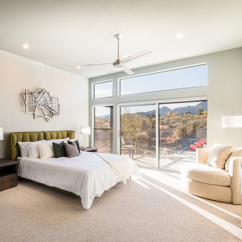 Wake up to the California sun streaming in to the bedrooms