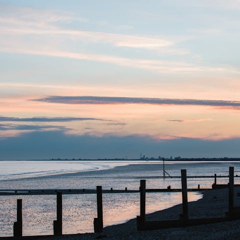Spend the day on East Wittering Beach, a twenty-minute drive from this home