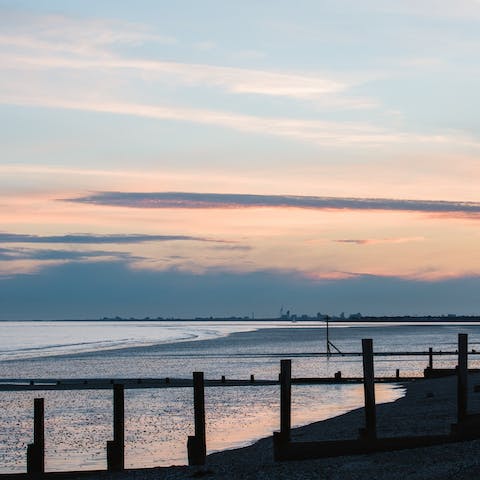 Spend the day on East Wittering Beach, a twenty-minute drive from this home