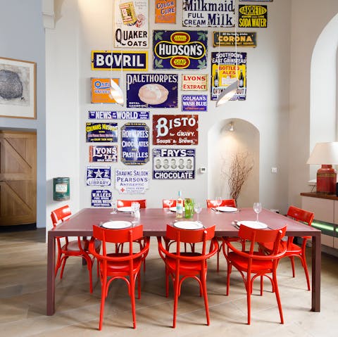Enjoy some local Sussex produce at the dining table