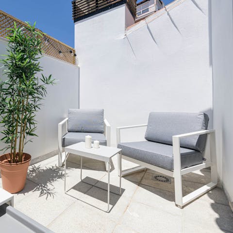 Soak up the gorgeous Andalusian sun on your private terrace