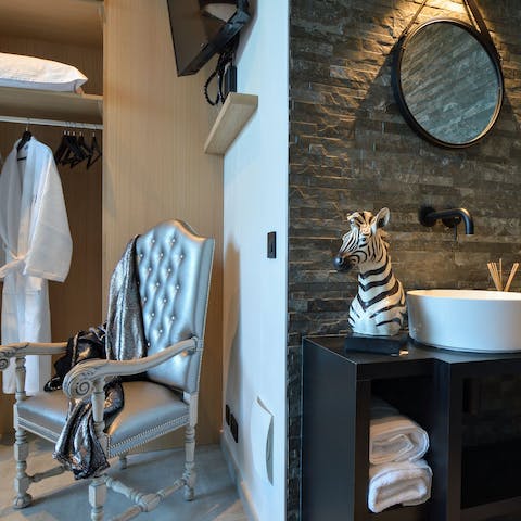 Luxuriate with a pamper session in the modern bathrooms