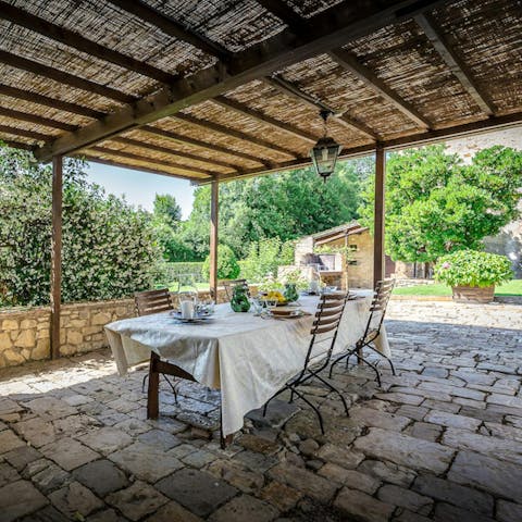 Fire up the barbecue and dine alfresco in the beautiful grounds