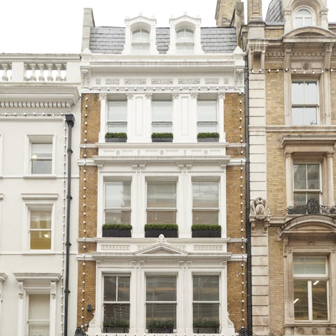 Admire the traditional London architecture of your building