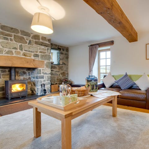 Snuggle up in front of the fire after a trek through the countryside