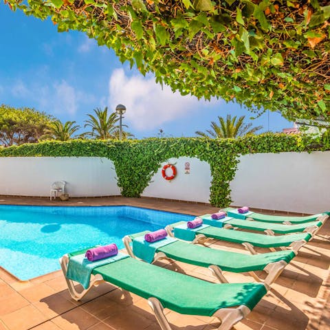 Soak up the Spanish rays from in or beside the private pool