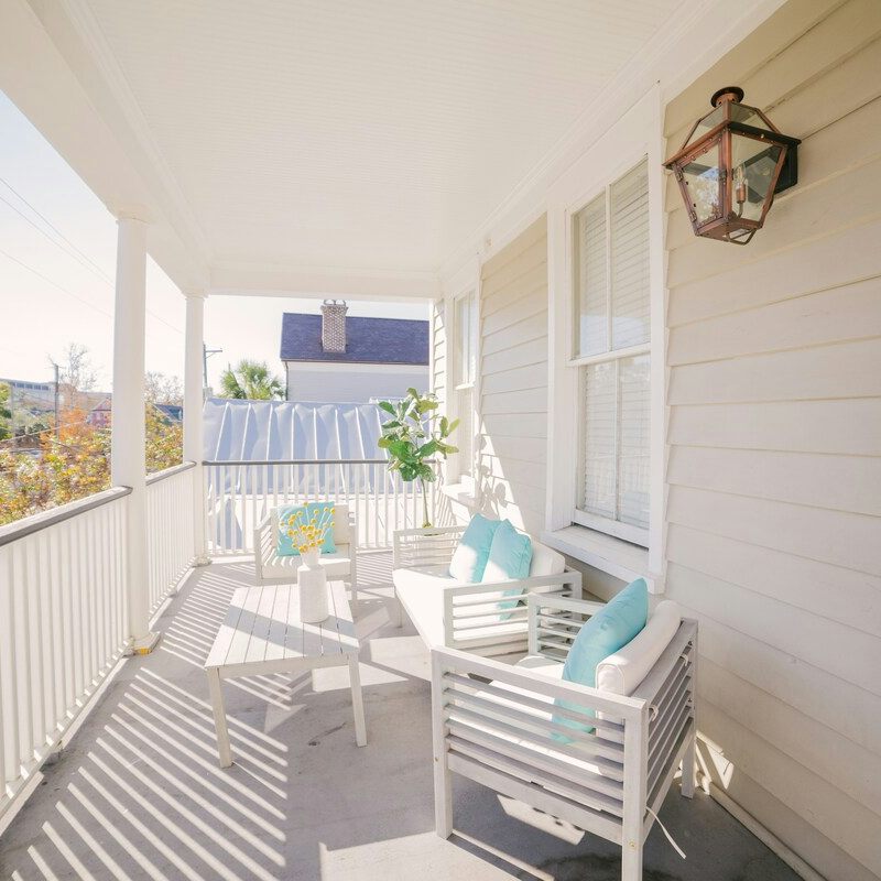 Wind down on the idyllic porch after an exciting day