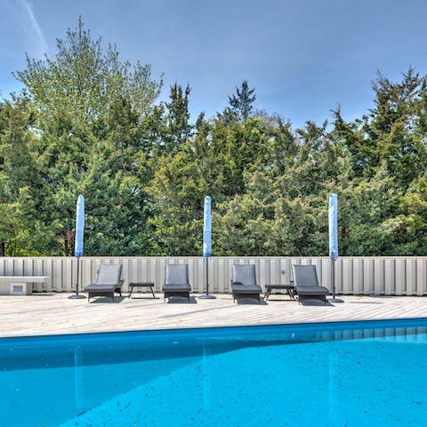 Swim in the heated pool or relax poolside in the sun