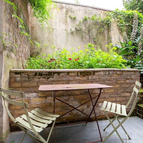 Enjoy sundowners in your private patio garden