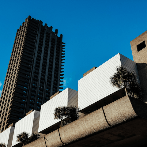 Spend a day immersing yourself in culture at the Barbican Centre, just over a mile from home