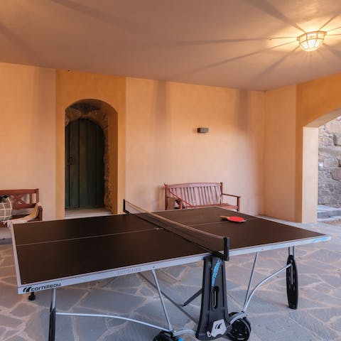 Challenge your guests to a game of table tennis