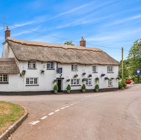 Mosey along to the local pub for a taste of village life