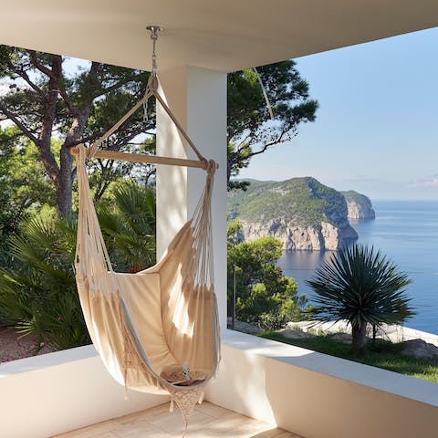 Curl up with a book in the hammock chair