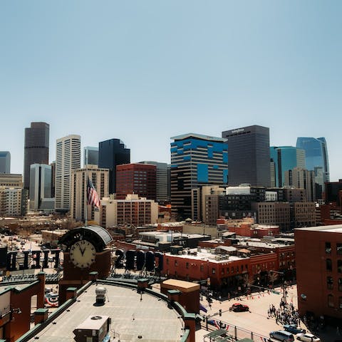 Catch the bus to arrive in Downtown Denver in no more than twenty minutes