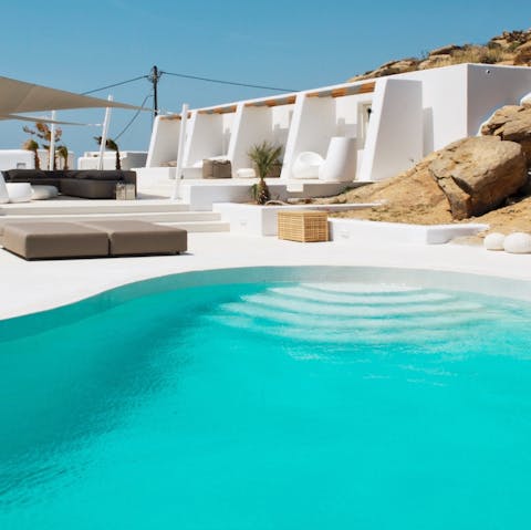Take a dip in the sun-kissed private pool on balmy afternoons