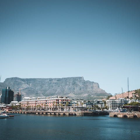 Take a gentle stroll along the V&A Waterfront nearby