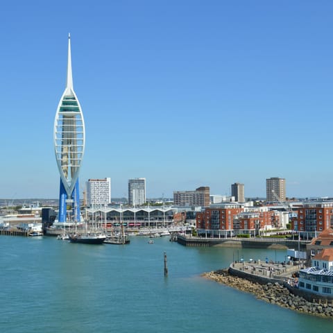 Head up Emirates Spinnaker Tower for twenty-three-mile views in every direction – it's a little over a mile from your front door
