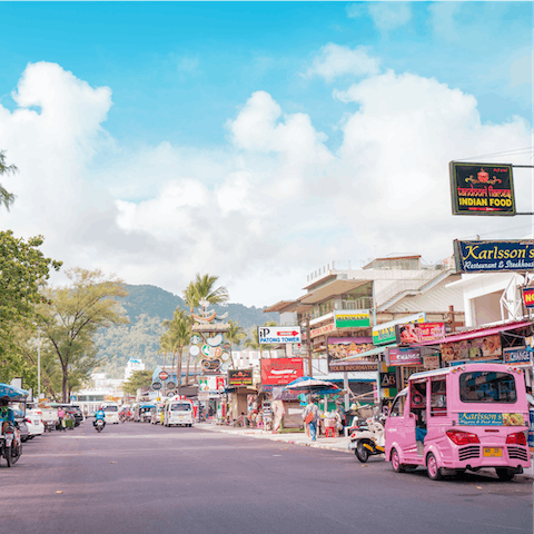 Explore the vibrant, luscious island of Phuket – you're a short walk from the centre of Patong Beach