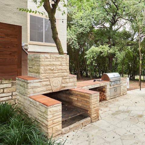 Make use of the shared barbecue area outside