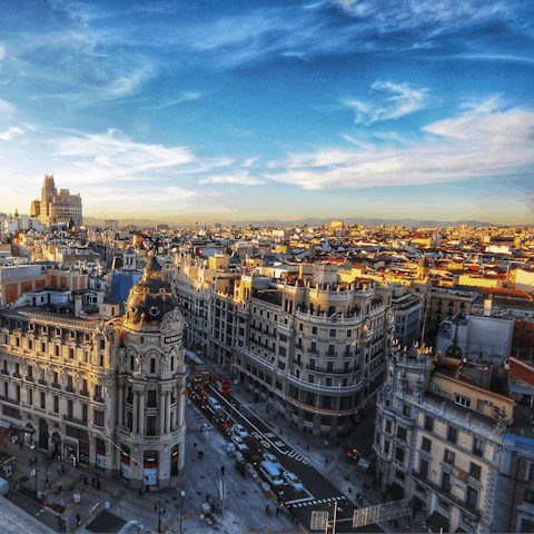 Explore Madrid from your location in the Azca district