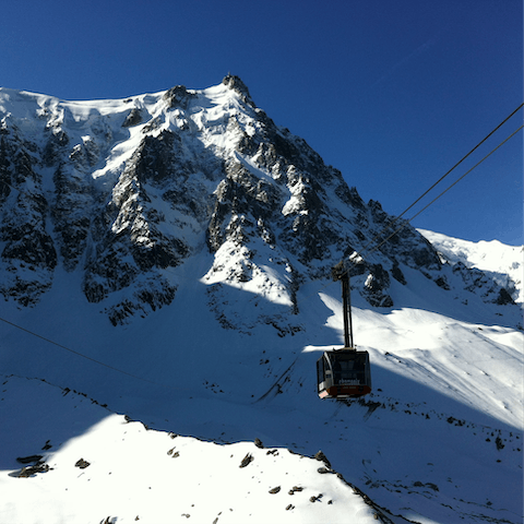 Visit the mountain peaks to enjoy an afternoon of skiing