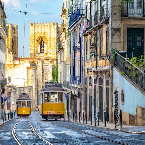 Discover Lisbon's history with a tram ride through the steep, winding streets