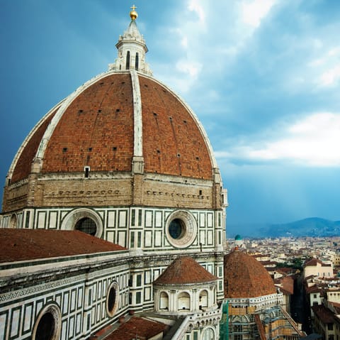 Visit Florence's famous Duomo, a four-minute walk away