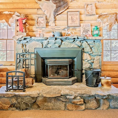 Curl up by the crackling fire after a day of exploration