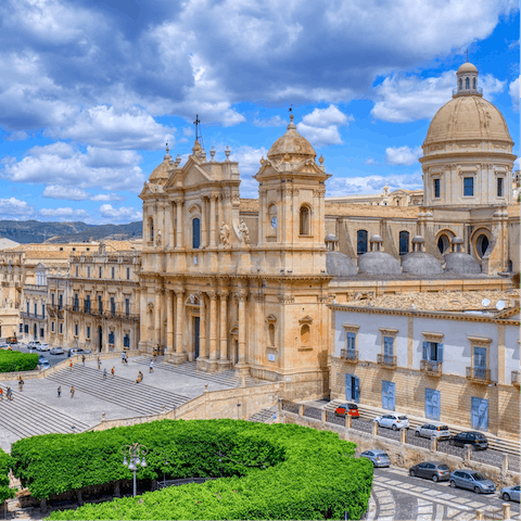 Spend a day visiting the city of Noto, just half an hour away by car