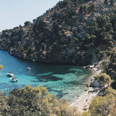 Explore the beautiful beaches and coves nestled along the coast