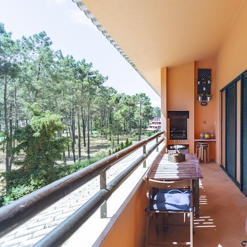 Enjoy views of the golfing green as you sip a morning coffee on the balcony