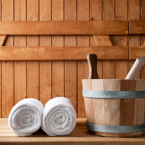 Relax and rejuvenate in the traditional sauna